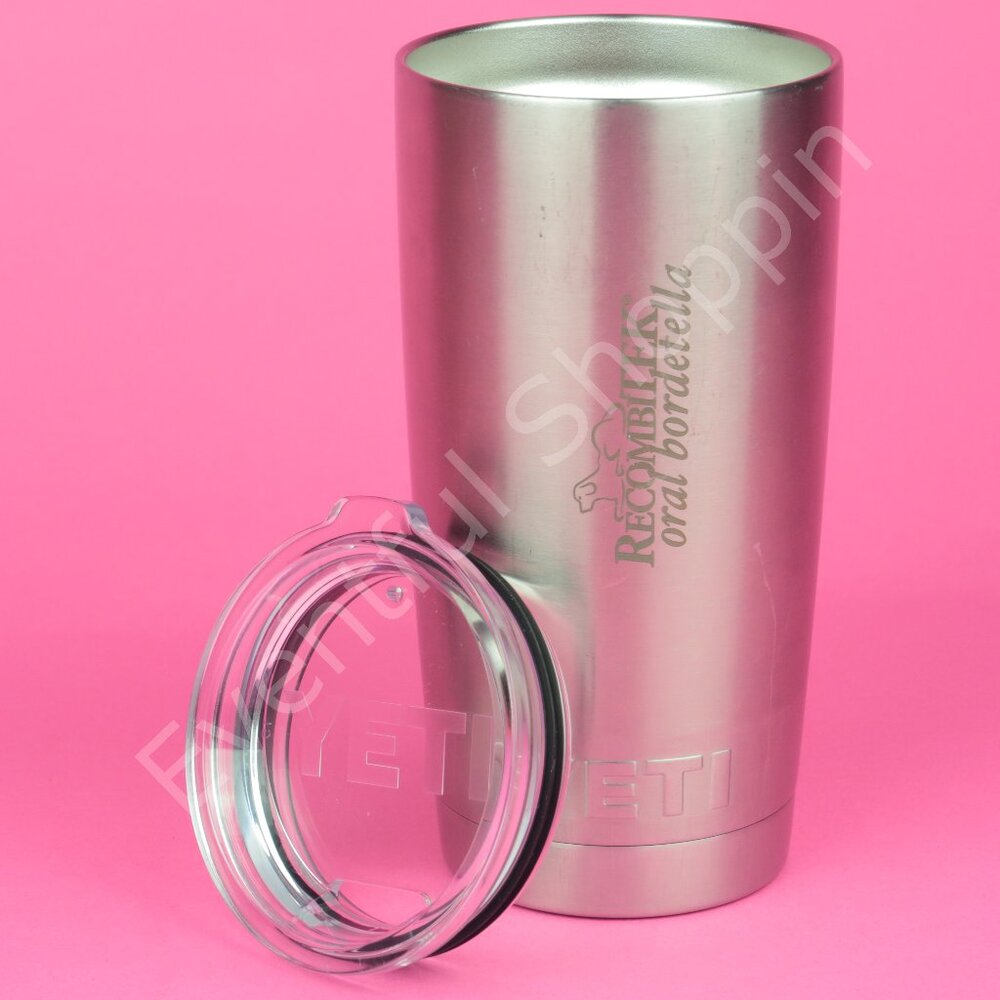 Yeti 20 Oz Rambler Tumbler with Lid Stainless Steel RecombiTEK Canine Vaccine